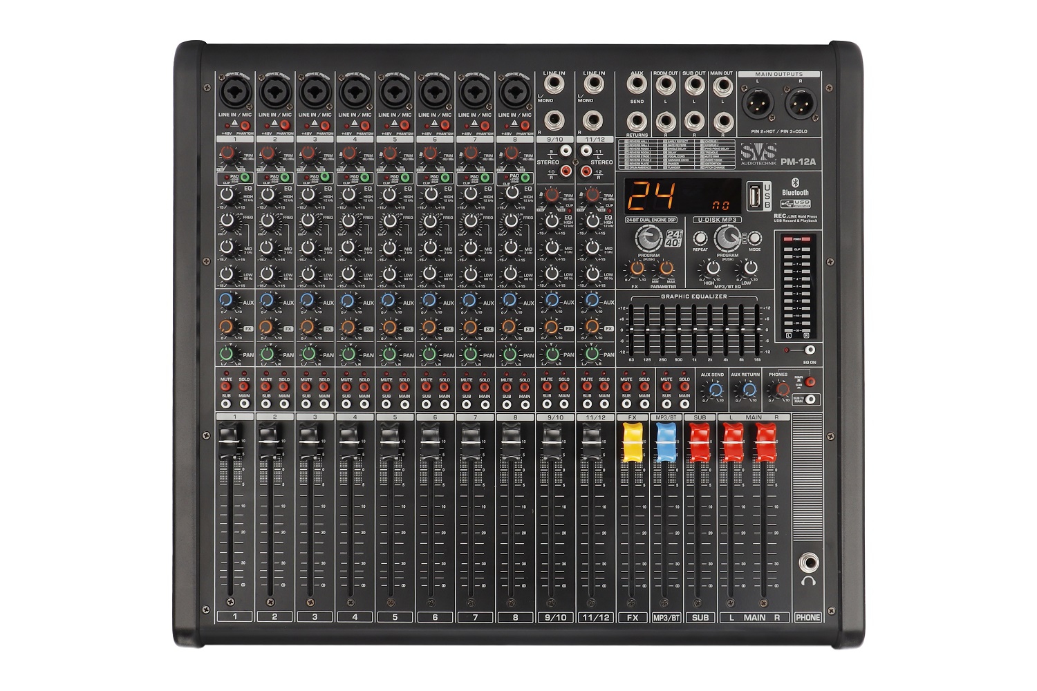 SVS Audiotechnik mixers PM-12A Активный аналоговый микшерный пульт, 12-канальный в Хакасии